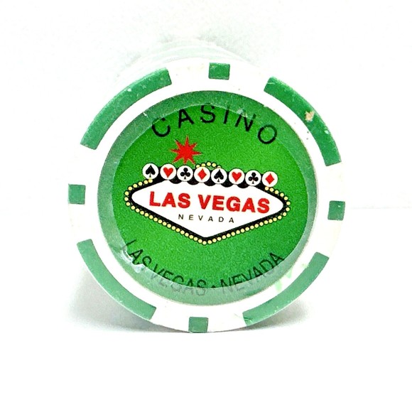 New 25 count‎ Las Vegas Nevada Poker Chips Green New in Package gambling - Picture 1 of 2